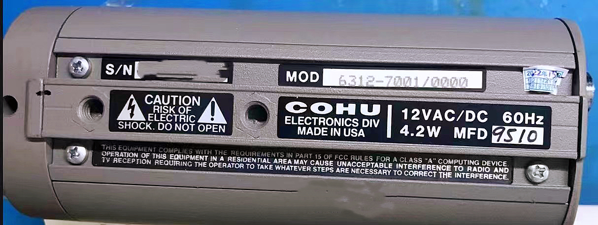 Cohu electronics div 6312-7001/0000